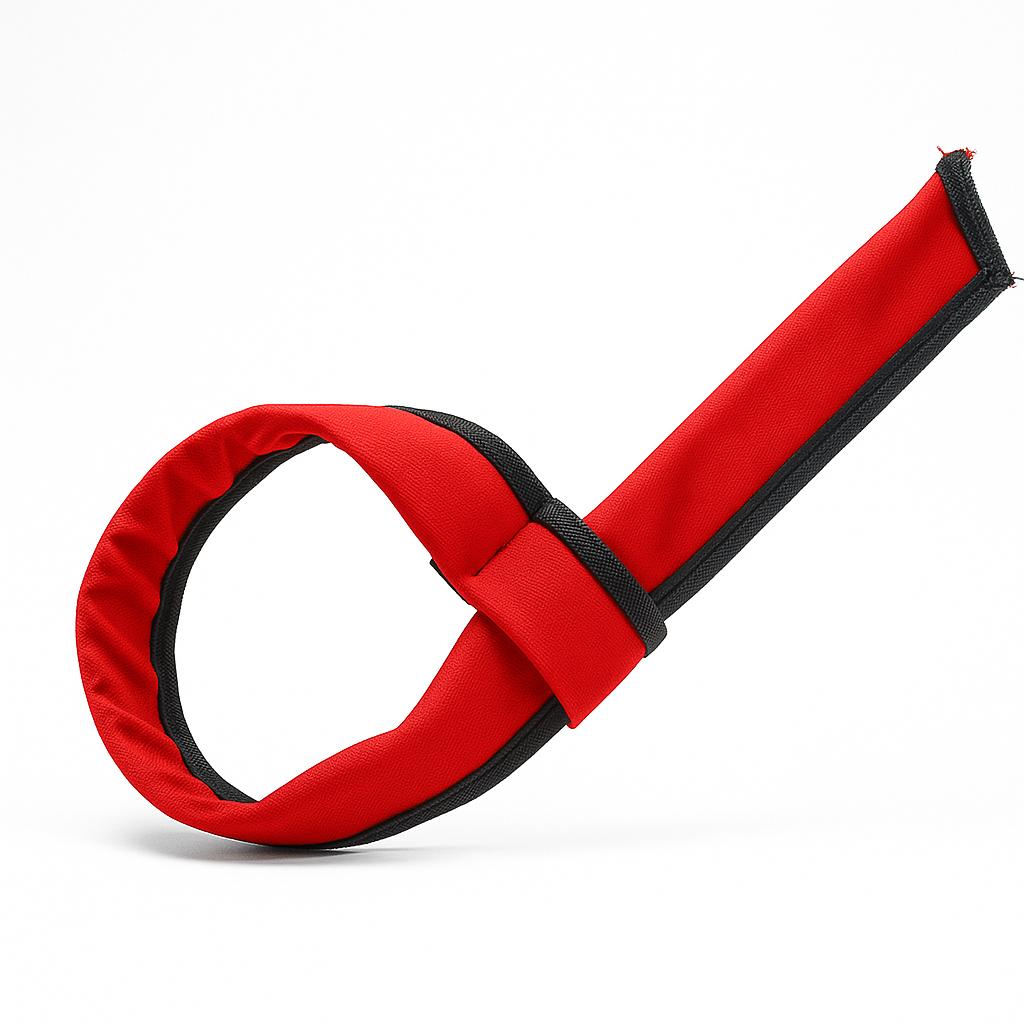 Red Old School Lifting Straps
